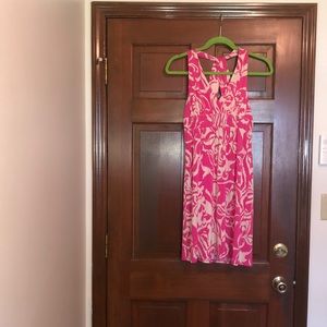 Hot Pink and White Dress. Size small